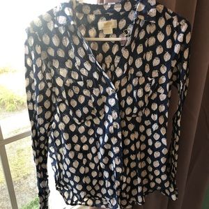 Anthropologie strawberry button down